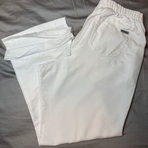 Grey's Anatomy White Nursing Scrub Pants- Petite